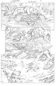 Wonder Woman Agent of Peace #16 page 4 Original Comic Art Pencils Justice League