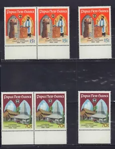 PAPUA NUOVA GUINEA 1986 649-650 SET X 3 CHIESA LUTERANA MINT MNH - Foto 1 di 1