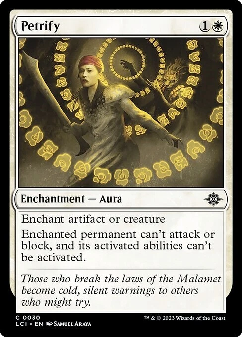 PETRIFY x4 mtg NM Lost Caverns of Ixalan 4 Common - Image 1 of 1