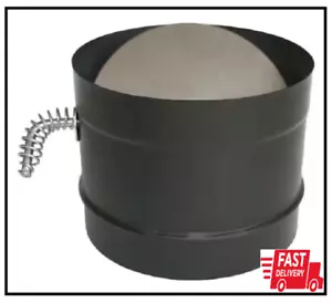 Durablack 6 Zoll X 5 Zoll Einwandiger Kaminofen Rohrdämpfer - Bild 1 von 1