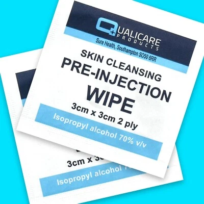 70% IPA Alcohol Wipes Pre-Injection Swabs Skin Cleaning Hygiene Wipes Antiseptic - Image 1 of 3
