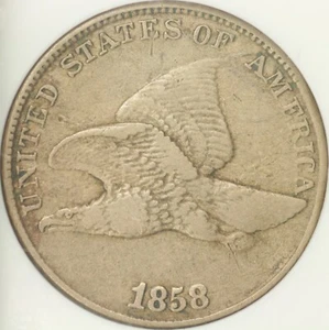 1858/7 Strong Overdate Flying Eagle Cent NGC VF30 - Picture 1 of 3