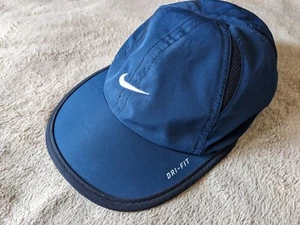 Nike Featherlight Hat Cap Womens Youth 4/7 Strapback Blue Dri-Fit Running - Picture 1 of 3