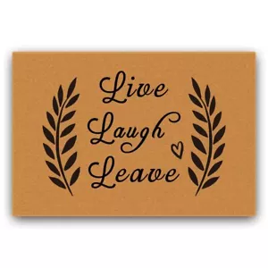 Funny Door matLive Laugh Leave Welcome DoormatDurable Mat Low Profile Floor M - Picture 1 of 4