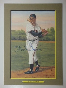MONTE IRVIN BECKETT BAS SIGNED PEREZ-STEELE GREAT MOMENTS CARD #27 B95388 AUTO - Picture 1 of 2