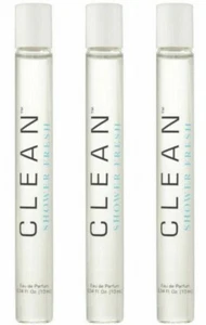 3 Clean SHOWER FRESH EDP Womens Perfume Rollerball .34oz Ea. NEW TESTER NO BOX - Picture 1 of 1