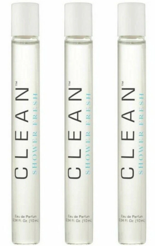 3 Clean SHOWER FRESH EDP Womens Perfume Rollerball .34oz Ea. NEW TESTER NO BOX - Image 1 of 1