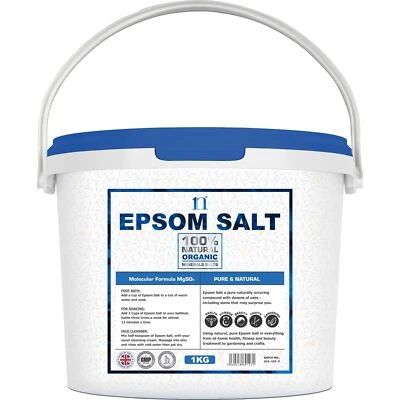 EPSOM SALT 5KG Bucket Food Grade Medical Organic Magnesium Sulphate Bath Salts - Image 1 of 4