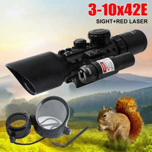 3-10x42E Compact Rifle Scope Hunting Optical Red Green Dot Tactical Riflescope - Picture 1 of 13