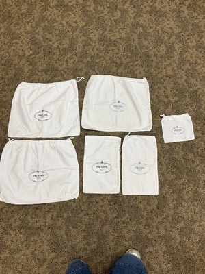 Authentic Vintage 6 PRADA Solid Design On White Shoe Bag Dust Bag - Image 1 of 2