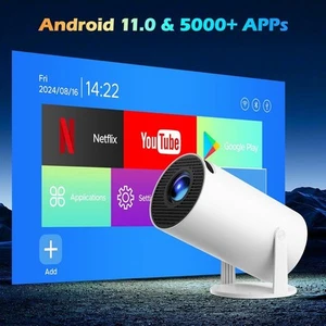 5G 4K Smart Projector LED WiFi Bluetooth HDMI USB Android Office Home Theater - Picture 1 of 20