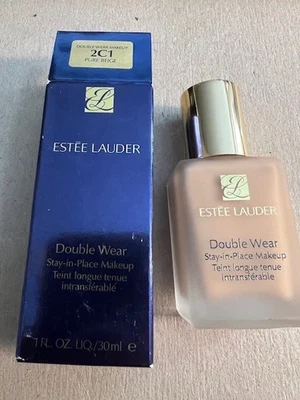 ESTEE LAUDER DOUBLE WEAR STAY IN PLACE MAKEUP 2C1 PURE BEIGE  1 OZ NIB Free Sh - Image 1 of 4