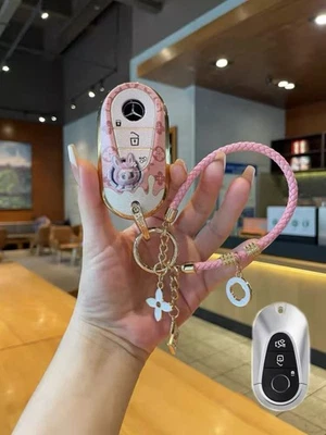 Key Fob Case Cover for Mercedes-Benz C E S GLS CLA E300 Key Protective Shell - Image 1 of 4