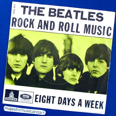 RARE LIME COVER VARIANT 1965 ORIGINAL THE BEATLES 7" VINYL 45 EIGHT DAYS A WEEK - Image 1 of 4