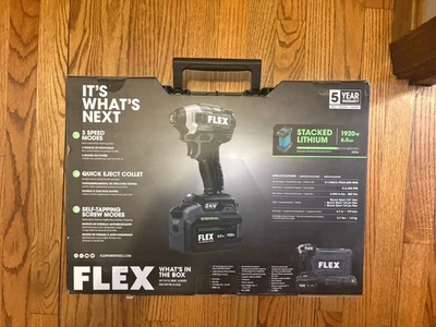 Flex Stacked Lithium 24-Volt 1/4-in. Quick Eject Brushless Impact Driver Kit  - Image 1 of 2