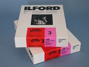 ILFORD X2 Ilfospeed RC Deluxe 13X18cm 5X7in Glossy Grade 3 B&W Paper 100 sheets - Picture 1 of 2