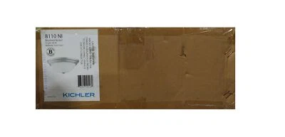 Luz de techo de montaje empotrado de níquel cepillado KICHLER Independence con vidrio de alabastro Foto 1 de 2