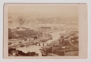CDV - LYON - Vue sur Vaise et le Mont d'Or - Vintage albumen print c.1868 - Bild 1 von 1