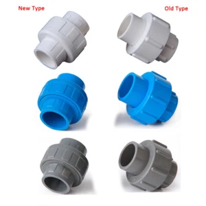 PVC 20mm-110mm Union Metri Solvent Weld Pressure Pipe Connector White/Grey/Blue - Picture 1 of 5