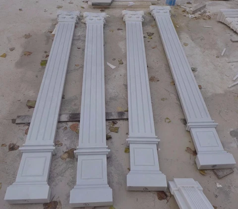 BEAUTIFUL HAND CARVED MARBLE ESTATE WALL COLUMNS - MC84 Cover