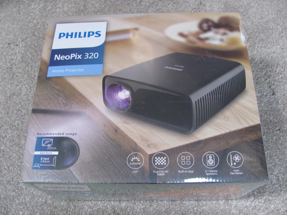 Philips NeoPi Multimedia 80'' True FULL HD 1080p Home Projector (NPX320/INT