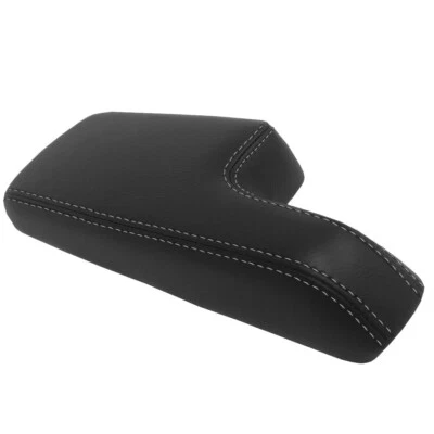 Reposabrazos de consola central cubierta de cuero sintético para Honda Fit 15-19 puntada gris Foto 1 de 4