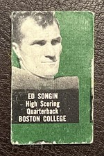 🔥1950 Topps Felt Backs Football Ed Songin Boston College BC NFL Very Clean L@@k