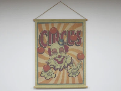 Impresión de arte de pared de lienzo colgante espectáculo circo feria estilo rústico grande vintage Foto 1 de 4