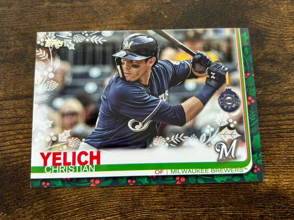 Christian Yelich 2019 Topps Holiday Ornament Photo Variation SP #HW72 Brewers - Image 1 of 1