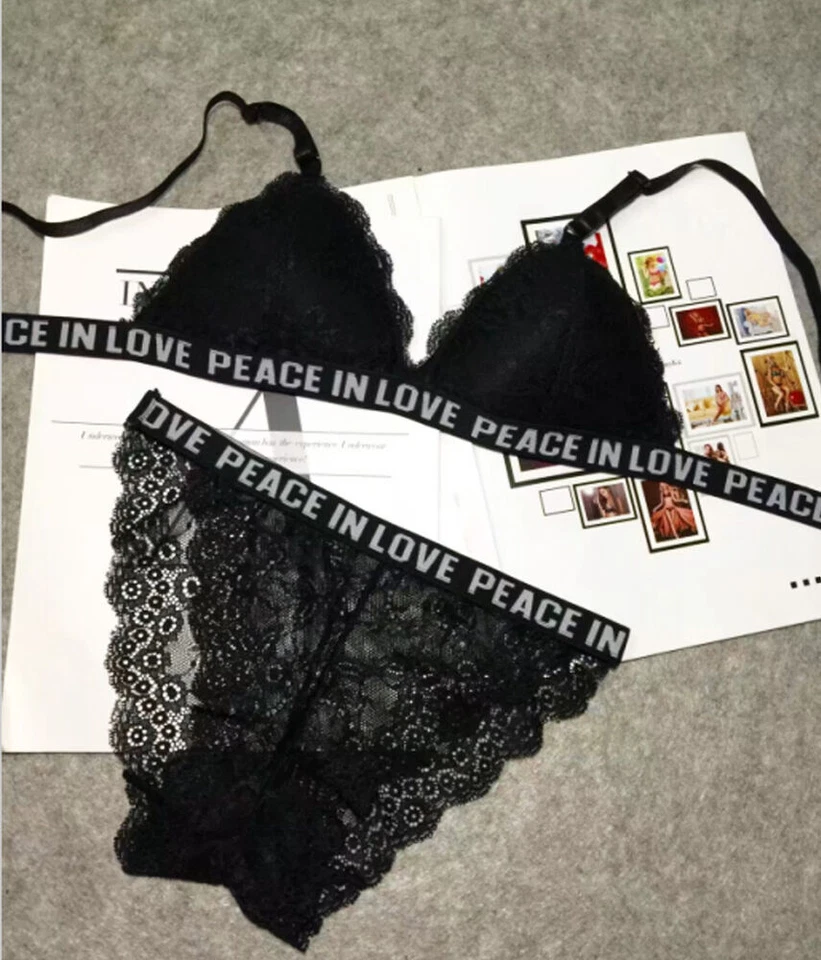 Women Bras Set 28-38 AAA AA ABC Sexy Lingerie Wireless Bras Lace Triangle Briefs - Image 1 of 1