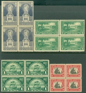 EDW1949SELL : USA 1924-26 Scott #614, 617, 620, 628 Mint NH Blocks of 4. Cat - Picture 1 of 2