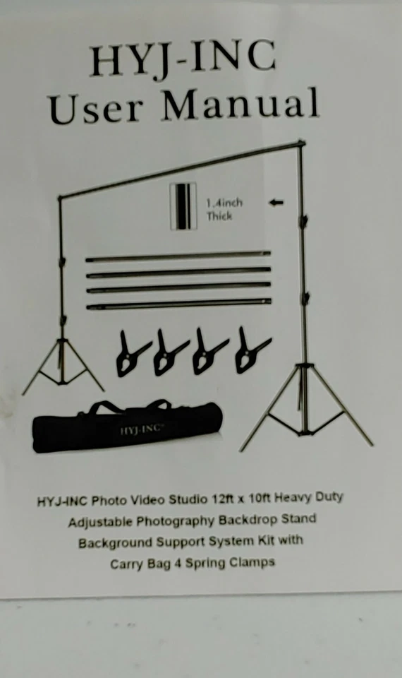 Muselina ajustable de alta resistencia para estudio de video fotográfico HYJ-INC 12 pies x 10 pies  Foto 1 de 1