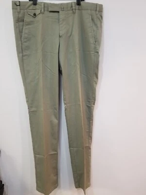 Pantalón Cesare Attolini Algodón Verde Talla 38 Nuevo Con Etiquetas. Foto 1 de 4