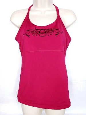 Sujetador sin mangas Athleta para mujer espalda deportiva mediana rosa liso geométrico Foto 1 de 4