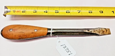 Screw Driver IRWIN Perfect Handle Vtg. Woodworkers 1/2" Wide Flat Bit Screw, USA - Image 1 of 4