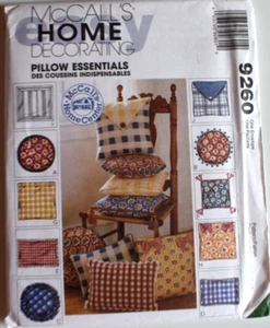 MCCALLS PATTERN  9260  PILLOWS TO MAKE HOME DECORATING  UNCUT  NEW  VINTAGE  FF - Picture 1 of 2