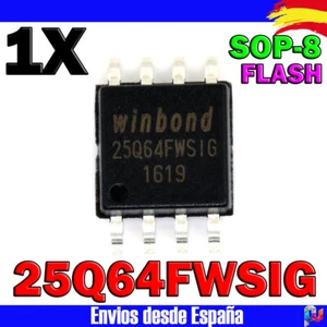 1x WINBOND W25Q64FWSIG 25Q64FWSIG W25Q64F SOP-8 IC Chip FLASH 104 MHZ - Imagen 1 de 1