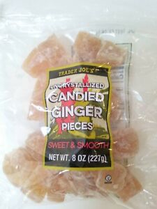 Trader Joe's UNCRYSTALLIZED  CANDIED GINGER Dried Fruit  8 oz 