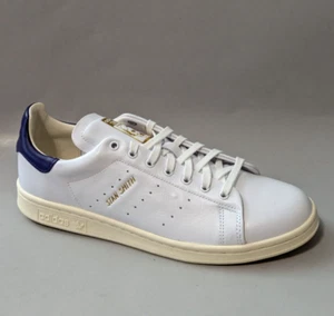 adidas Originals Stan Smith Lux Leather Shoes Mens 9.5 White Purple ID1415 - Picture 1 of 13