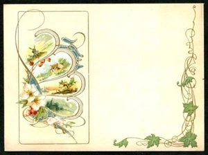 BIGLIETTO AUGURALE 37 ART NOUVEAU LIBERTY - GREETING CARD - CARTE DE VOEUX - Imagen 1 de 2