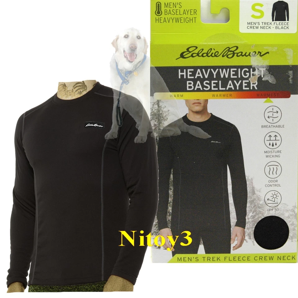 Eddie Bauer Heavyweight Base Layer Top-Odor Control Long Sleeve Men Small: 36-38 - Image 1 of 1