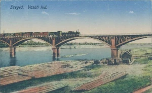 PC HÚNGARY Szeged Vasuti hid década de 1910 - Imagen 1 de 2