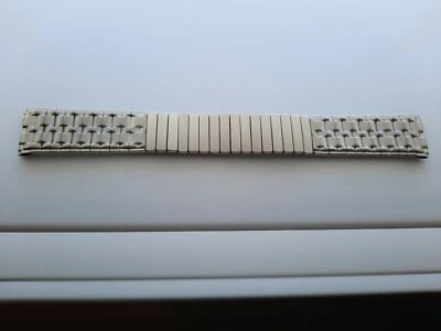 Correa de reloj BALDWIN vintage de acero inoxidable para hombre 17,5 mm lengüeta curva expansión parcial nueva de stock  Foto 1 de 4