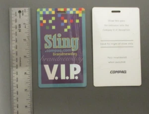 Sting backstage pass laminated Brandnewday VIP  ! - Picture 1 of 1