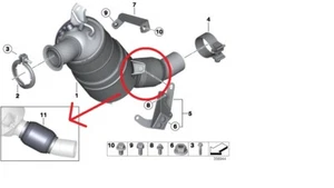 BMW Genuine 4 Cyl DPF Flexi Pipe Repair Kit E81 E82 E87 E90 E91 E92 7812263 - Picture 1 of 3