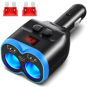 5 in 1 Dual USB Car Charger Power Adapter Auto Fast Charger Cigarette Socket - Picture 1 of 8