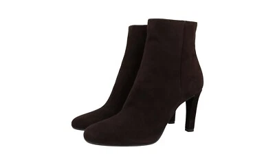 PRADA Gamuza Cuero Tobillo Medio Botas Zapatos - Marrón NUEVO - US 6.5 EU 36,5 Foto 1 de 4
