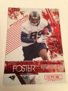Novato 2009 Rookies & Stars Longevity Red Brooks Foster Rams 149/150 #129 corte bajo - Imagen 1 de 2