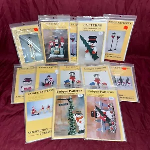 Lotto di 13 Pacchetti Natalizi Artigianali/Modelli Lavorazione Legno Pittura Falegnameria - Foto 1 di 5