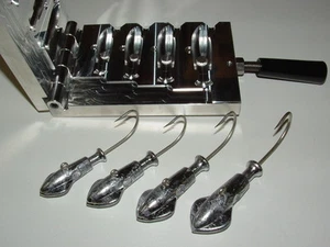 Salzwasser Tintenfisch Jig Große Flair Form 3, 4, 5, 6 Unzen CNC Aluminium - Bild 1 von 5